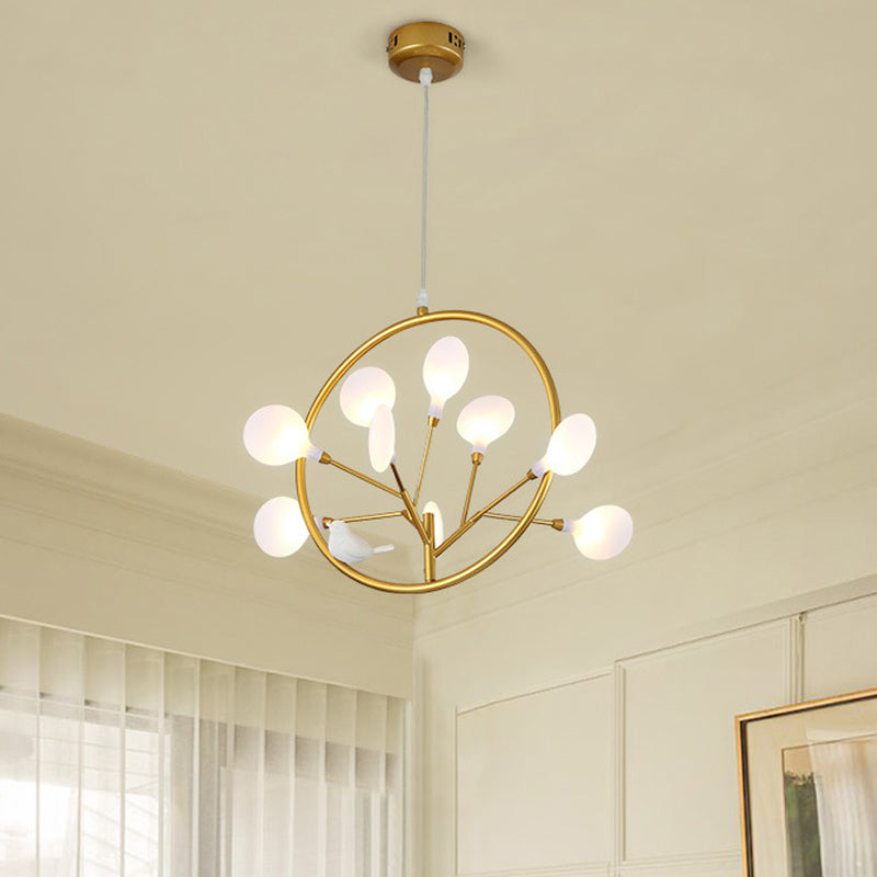 Postmodern Brass Branch Chandelier Pendant Light Led Hanging Kit With Warm/White