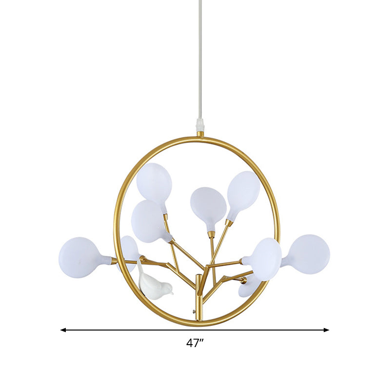 Postmodern Brass Branch Chandelier Pendant Light with LED Hanging Kit - Warm/White Light