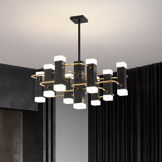 Modern Black Sputnik Pendant Chandelier with 4/8 Heads in 2 Color Options