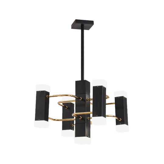 Modern Black Sputnik Pendant Chandelier with 4/8 Heads in 2 Color Options