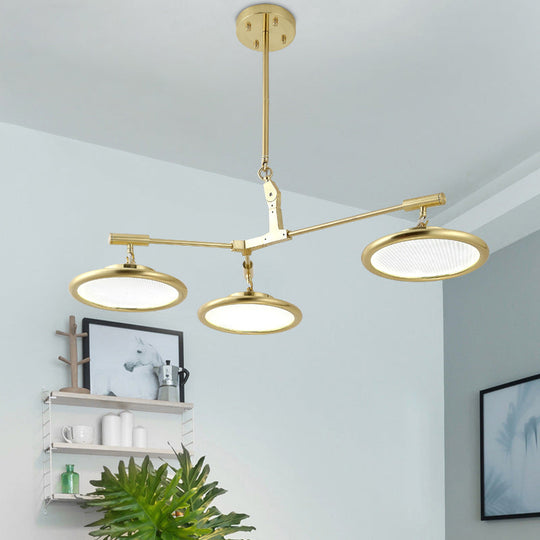 Gold Branch Chandelier Light Fixture - Modern Pendant Light Kit with 3/5 Heads in Warm/White Light