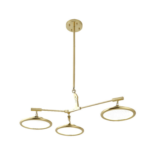 Gold Branch Chandelier Light Fixture - Modern Pendant Light Kit with 3/5 Heads in Warm/White Light