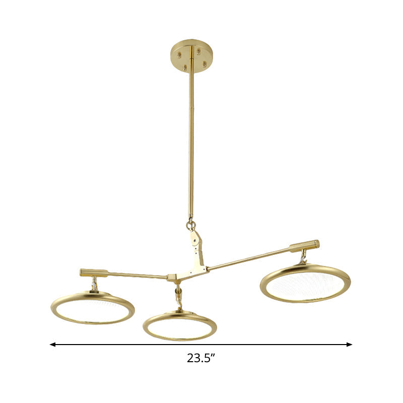 Gold Branch Chandelier Light Fixture - Modern Pendant Light Kit with 3/5 Heads in Warm/White Light