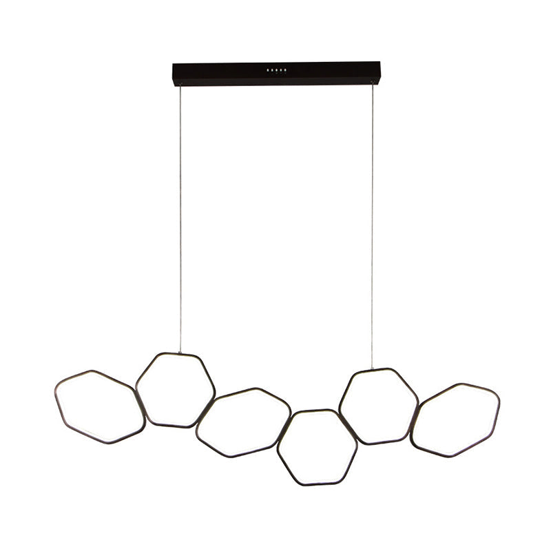 Contemporary Metal Honeycomb Chandelier With 6 Warm/White Lights For A Stylish Ceiling