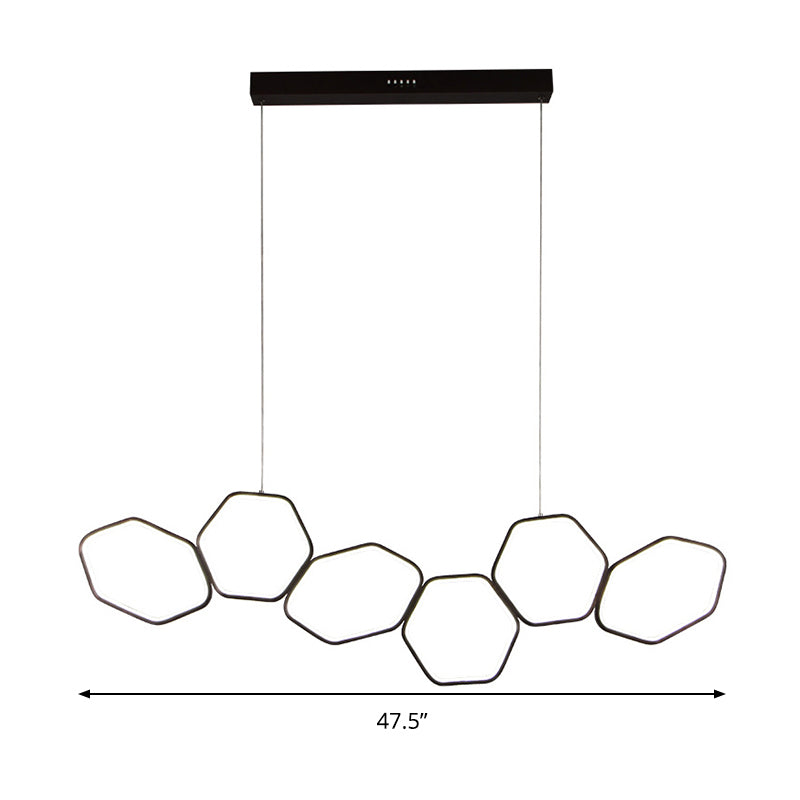 Contemporary Metal Honeycomb Chandelier With 6 Warm/White Lights For A Stylish Ceiling