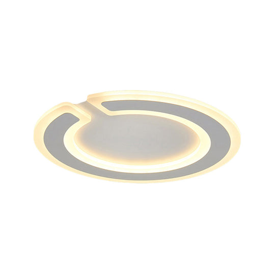 16.5/20.5 Dia Round Ceiling Lamp - Simple & Elegant Led Flushmount Lighting In Warm/White/Natural