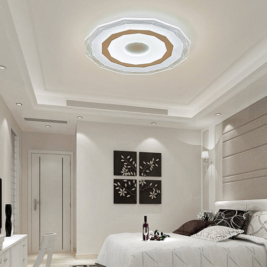 19.5/23.5 Ultra-Thin Ceiling Lamp Simple Style Acrylic White Led Flush Mount Warm/White/Outer Inner