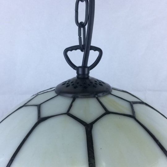 Baroque Black Pendant Lighting with Blossom Beige Glass Shade - Stylish Kitchen Ceiling Fixture