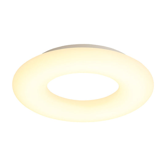 18"/23.5" Modern LED White Doughnut Acrylic Flush Mount Ceiling Lamp