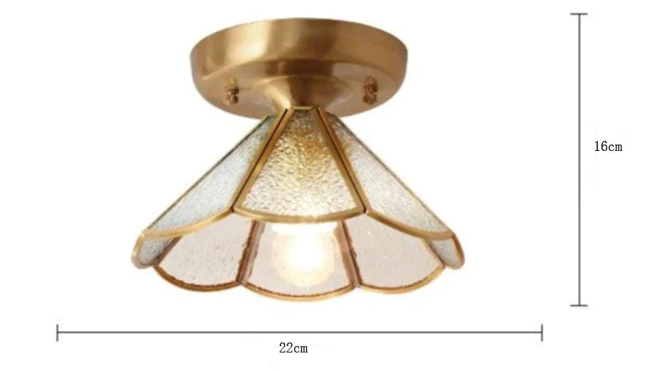 Modern Gateway Lamp Balcony Corridor All Copper Ceiling Lamp