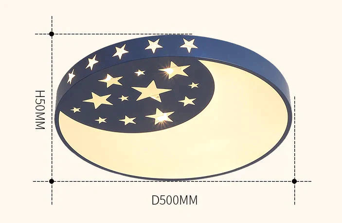 Creative Nordic Star Moon Bedroom Lamp Led Ceiling