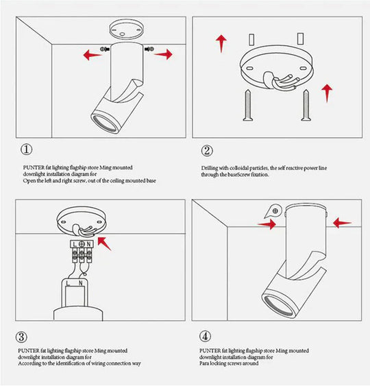 Dimmable Rotating Led Downlights 10W15W20W Cob Ceiling Spot Lights Wall Lamp Warm Cold White Indoor