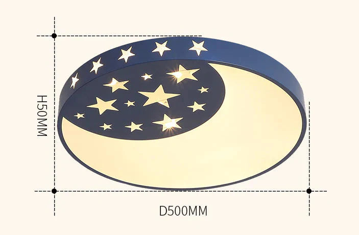 Creative Nordic Star Moon Bedroom Lamp LED Ceiling Lamp