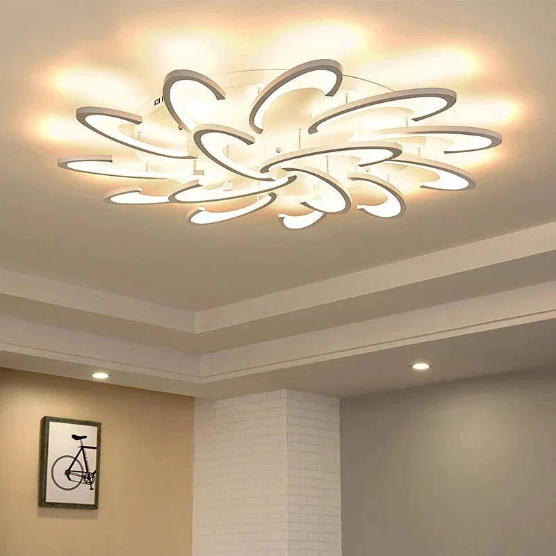 Black White Body LED Ceiling  For Living Room Acrylic Lampara De Techo Modern Ceiling Lamp Indoor Home fixture Lighting