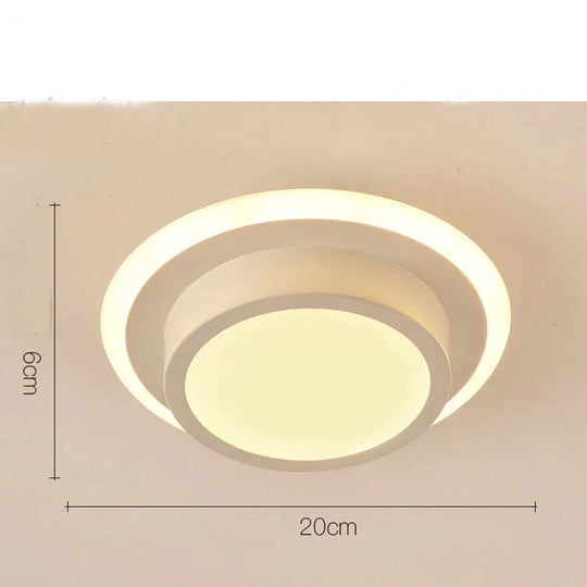 Acrylic Modern LED Ceiling Lights For Corridor Entrance Of Home Lamp Plafonnier Luminaria Lamparas De Techo White Black Painted