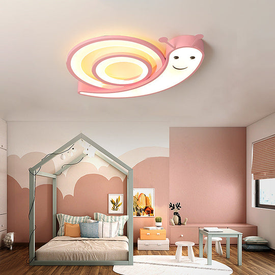 Cute Snail LED Ceiling Lamp - Perfect for Kindergarten Bedrooms!