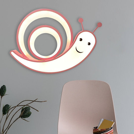 Cute Snail LED Ceiling Lamp - Perfect for Kindergarten Bedrooms!