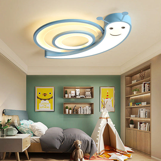 Cute Snail LED Ceiling Lamp - Perfect for Kindergarten Bedrooms!