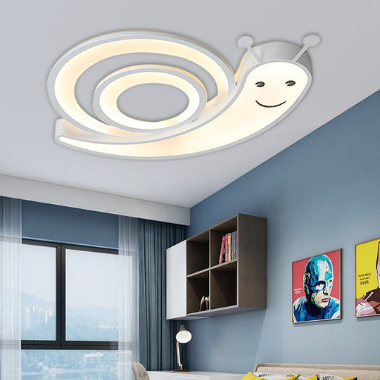 Cute Snail LED Ceiling Lamp - Perfect for Kindergarten Bedrooms!