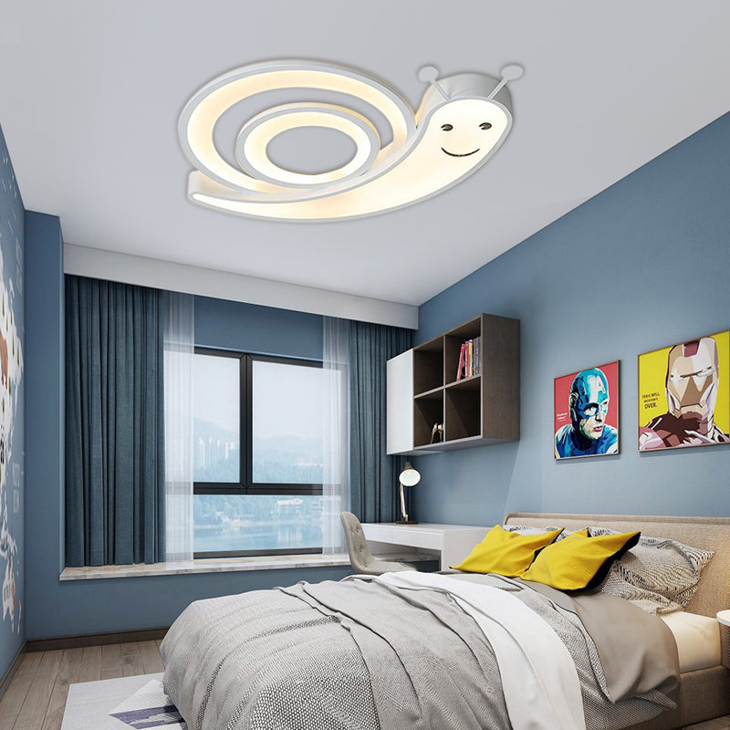 Cute Snail LED Ceiling Lamp - Perfect for Kindergarten Bedrooms!