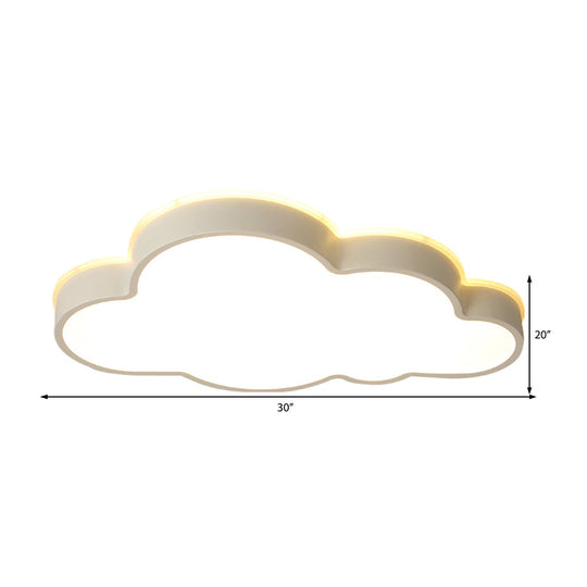 White Cloud Slim Led Ceiling Light - Elegant & Modern Aesthetic For Adult Baby Room