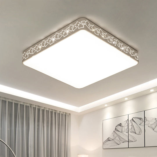 10"/19" Modernist Metal LED Flush Mount Ceiling Light in White/Warm Light