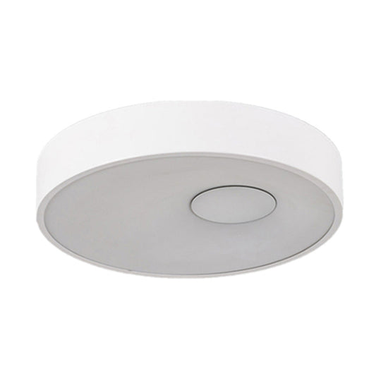 Contemporary White LED Bedroom Flushmount Ceiling Light with Acrylic Diffuser - 18"/23.5" Metal Fixture