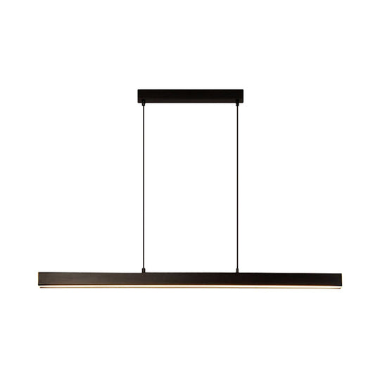 Modern Led Acrylic Ceiling Light Bar In Black For Island - Width Options: 23.5/31.5/39