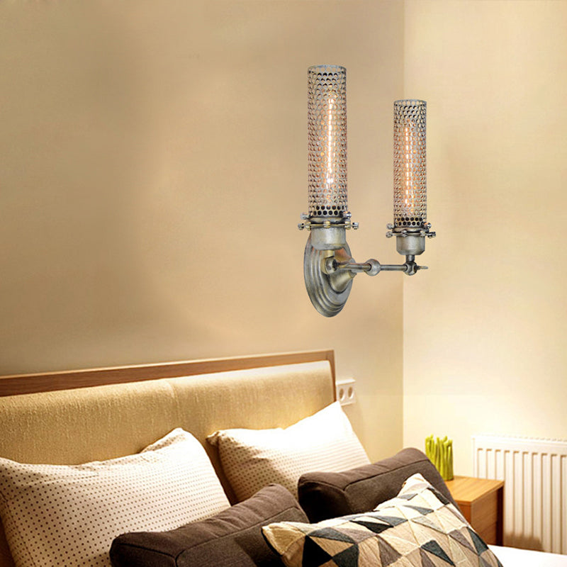 Modern Industrial Bronze Wall Sconce Light With Tube Metal Shade