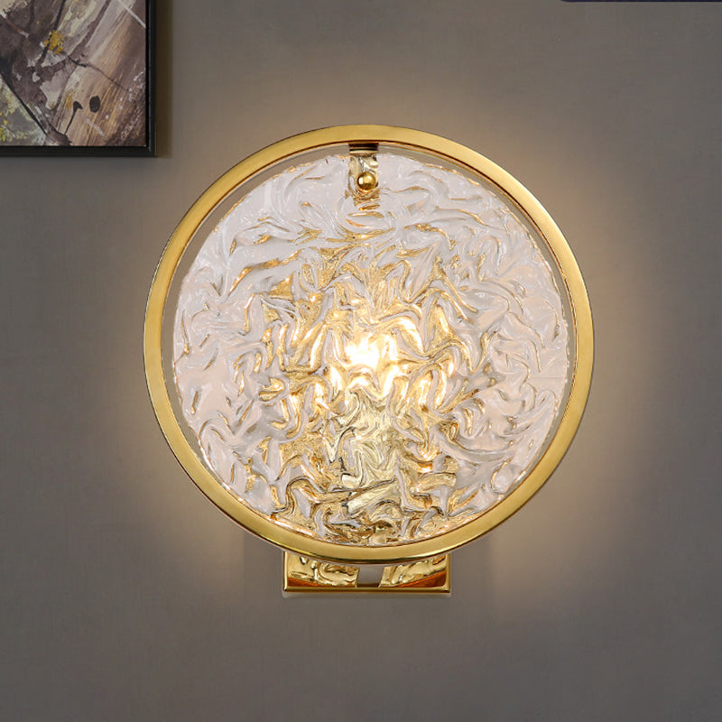 Traditional Gold Water Glass Wall Sconce For Living Room