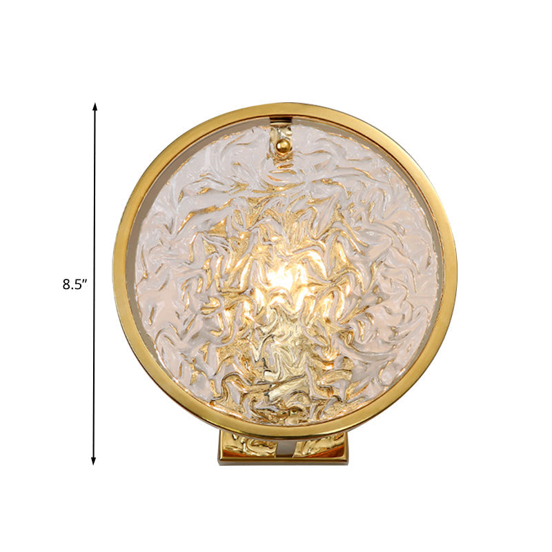 Traditional Gold Water Glass Wall Sconce For Living Room