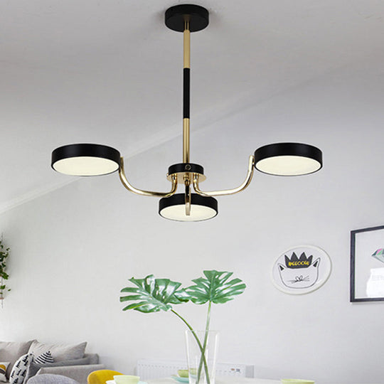 Modern Oval Pendant Lights With 3 Acrylic Bulbs For Dining Room