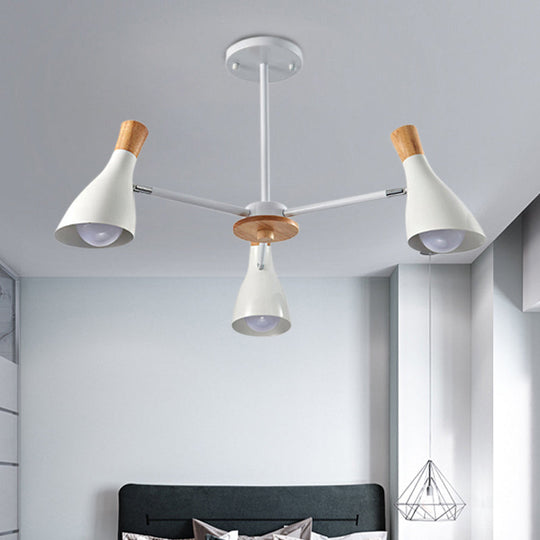 Horn-Shaped Metal Macaroon Chandelier: Ideal Kindergarten Hanging Pendant Fixture