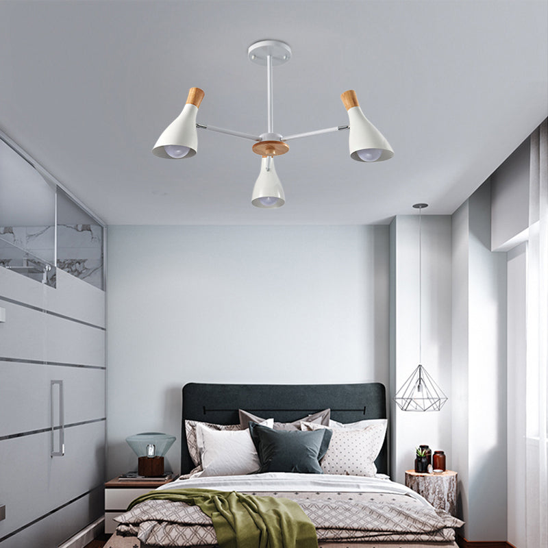 Horn-Shaped Metal Macaroon Chandelier: Ideal Kindergarten Hanging Pendant Fixture