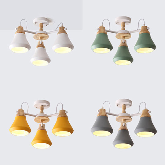 Tapered Shade Hanging Pendant Lamp For Simple Living Room Lighting