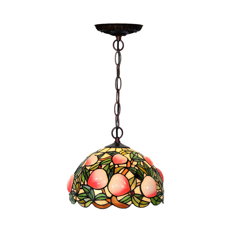 Victorian Peach Bronze Cut Glass Chandelier Pendant Light - 1/2/3 Lights, Pink - Dining Room Décor - 12"/16"/20" Wide