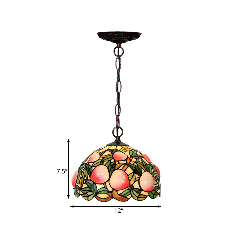 Victorian Peach Bronze Cut Glass Chandelier Pendant Light - 1/2/3 Lights, Pink - Dining Room Décor - 12"/16"/20" Wide