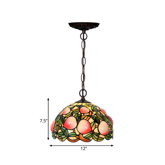 Victorian Peach Bronze Cut Glass Chandelier Pendant Light - 1/2/3 Lights, Pink - Dining Room Décor - 12"/16"/20" Wide