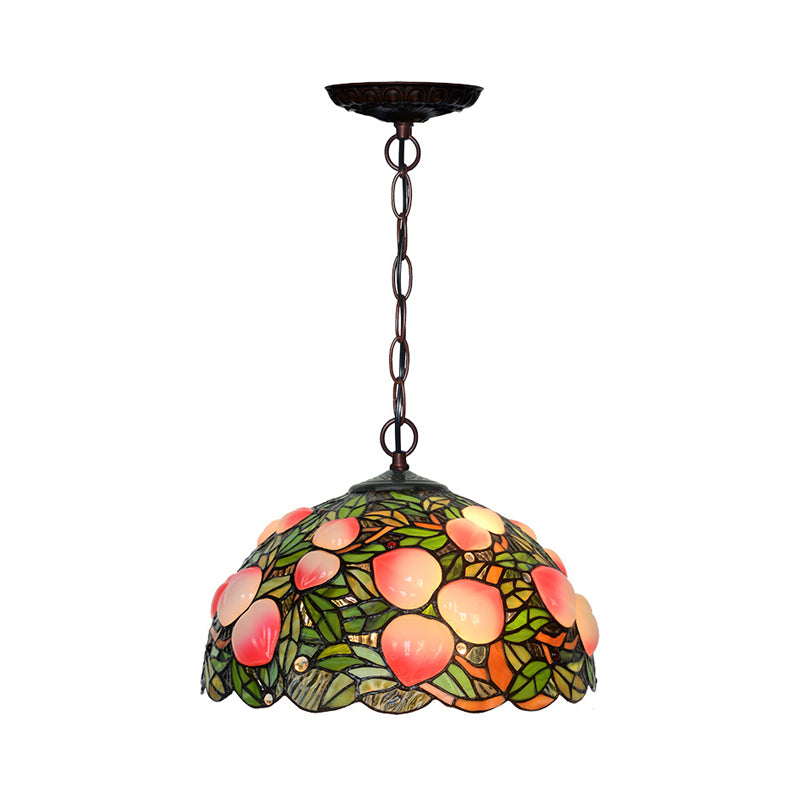 Victorian Peach Bronze Cut Glass Chandelier Pendant Light - 1/2/3 Lights, Pink - Dining Room Décor - 12"/16"/20" Wide