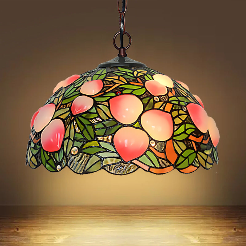 Victorian Peach Bronze Cut Glass Chandelier Pendant Light - 1/2/3 Lights, Pink - Dining Room Décor - 12"/16"/20" Wide