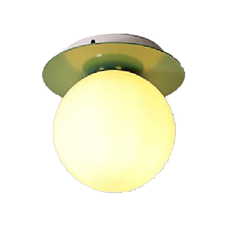 Opal Glass Modern Flushmount Ceiling Lamp with Multi-Color Canopy