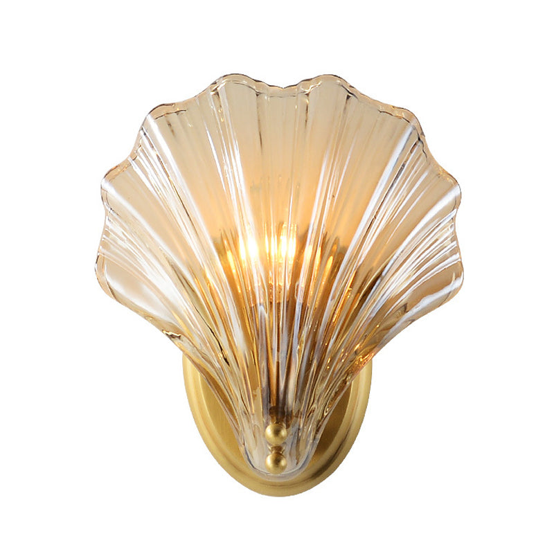 Traditional Wall Mount Led Sconce With Clear Glass Shade - Perfect For Bedroom Lighting