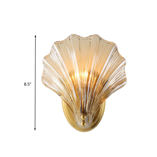 Traditional Wall Mount Led Sconce With Clear Glass Shade - Perfect For Bedroom Lighting