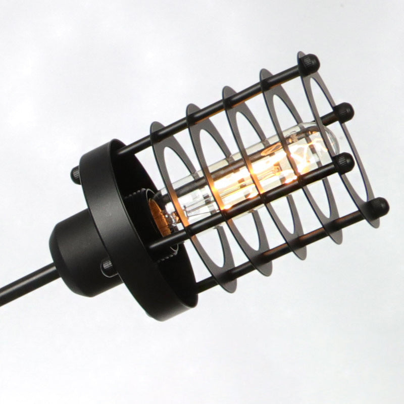 Vintage Black Chandelier Light: Starburst Metal with 9/12/15 Heads & Cylinder Frame Shade for Bedroom