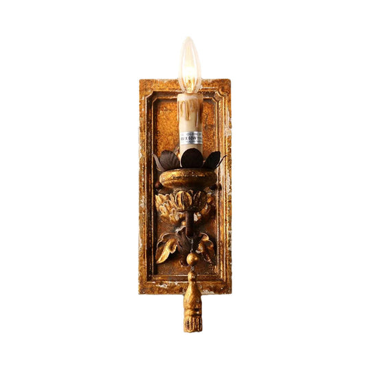 Classic Style 1/2 Lights Candelabra Sconce Light Wall Lamp - White/Bronze/Distressed White Wood