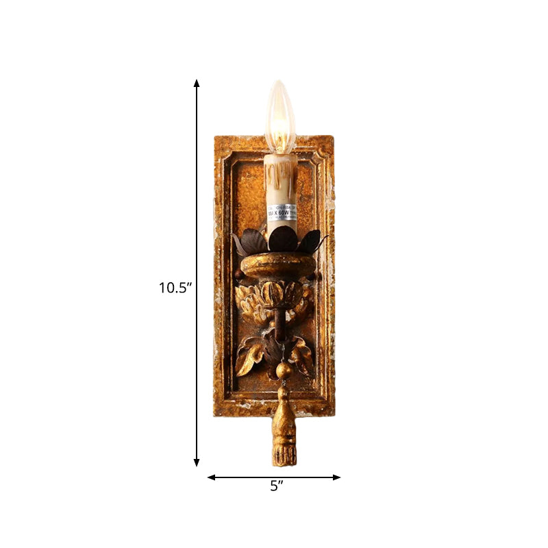 Classic Style 1/2 Lights Candelabra Sconce Light Wall Lamp - White/Bronze/Distressed White Wood