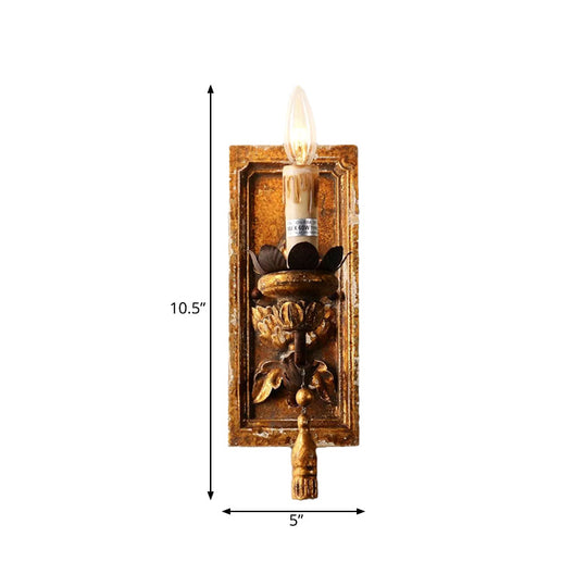 Classic Style 1/2 Lights Candelabra Sconce Light Wall Lamp - White/Bronze/Distressed White Wood