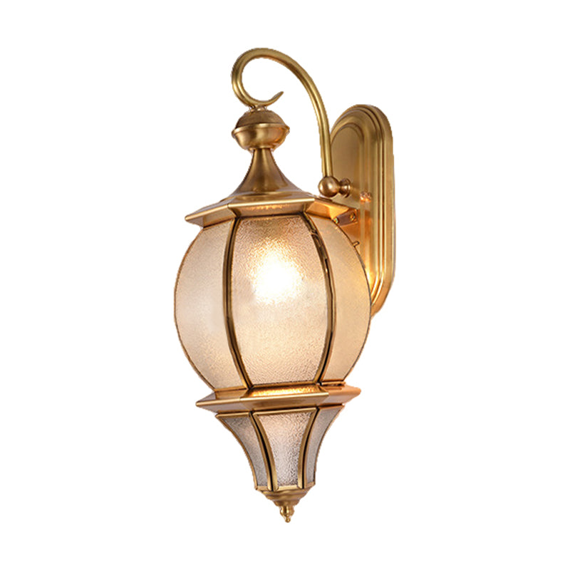 Retro Gold Teardrop Sconce Wall Light With Beveled Glass And 1 Bulb