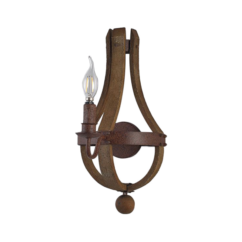 Rustic Candle Metal Sconce Light - 8/11.5/15 Wide Country Style 1/2/3 Lights Dining Room Wall