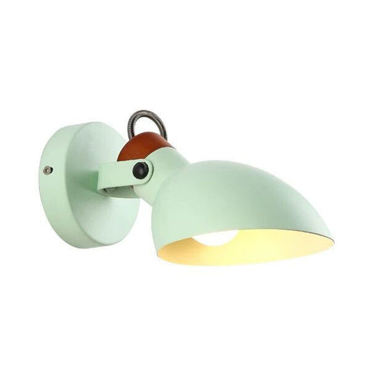 Adjustable Arm Macaron Green Flare Sconce Wall Mounted Light